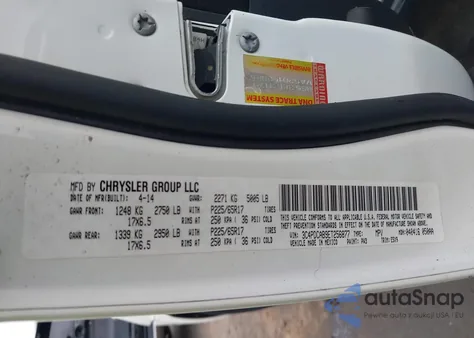 2014 Dodge Journey American Value Pkg z USA, uszkodzony, nr VIN 3C4PDCAB9ET256877